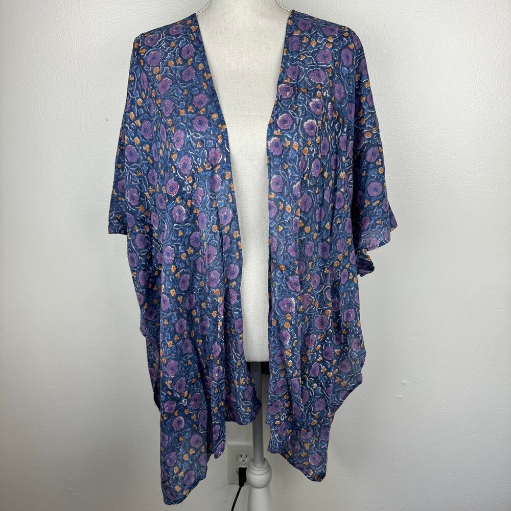 MAELU O/S Short Floral Kimono